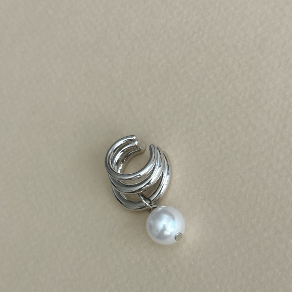 Pearl Drop Ear Cuff #2421 - Picture 2 of 4